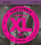 DADDARIO EFX170 FlexSteels Bass Guitar Strings Light, 45-100 Long