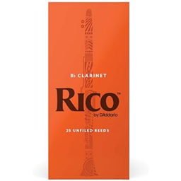 RICO RCR Rico Bb Clarinet Reeds, 25-Pack