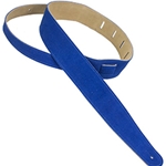 Henry Heller HBS25BLU 2.5" Basic Suede Guitar Strap Blue