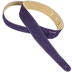 Henry Heller HBS25PUR 2.5" Basic Suede Guitar Strap Purple