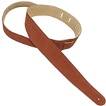 Henry Heller HBS2RST 2" Basic Suede Guitar Strap Rust