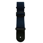 Henry Heller HCOT2DNAV 2" Deluxe Woven Cotton Guitar Strap with Leather Ends Navy