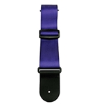 Henry Heller HSBL2DPUR 2" Deluxe Seat Belt Nylon Webbed Guitar Strap with Leather Ends Purple