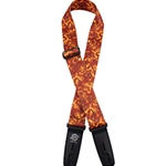 Henry Heller LIS107S52 LockIt Straps Series  Plush Poly Gold Swirl Guitar Strap