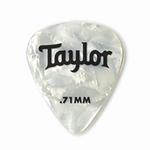 TAYLOR 80713 Taylor Celluloid 351 Picks White Pearl 0.71mm 12-Pack