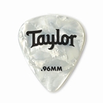 80714 Taylor Celluloid 351 Picks White Pearl 0.96mm 12-Pack