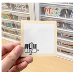 Musically Minted STA0005 Peyton the Piano - Character Sticky Notes