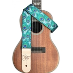 SherrinsThreads ST2110 Ukulele Strap w/ Peacock Feathers