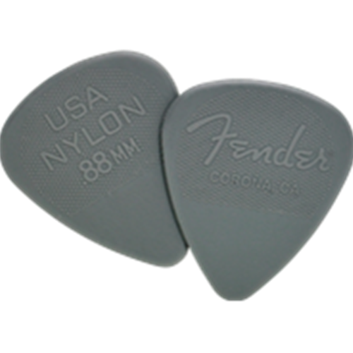 FENDER 986351850 Nylon Picks 351 Shape 0.88mm 12-Count Pick Pack Dark Gray