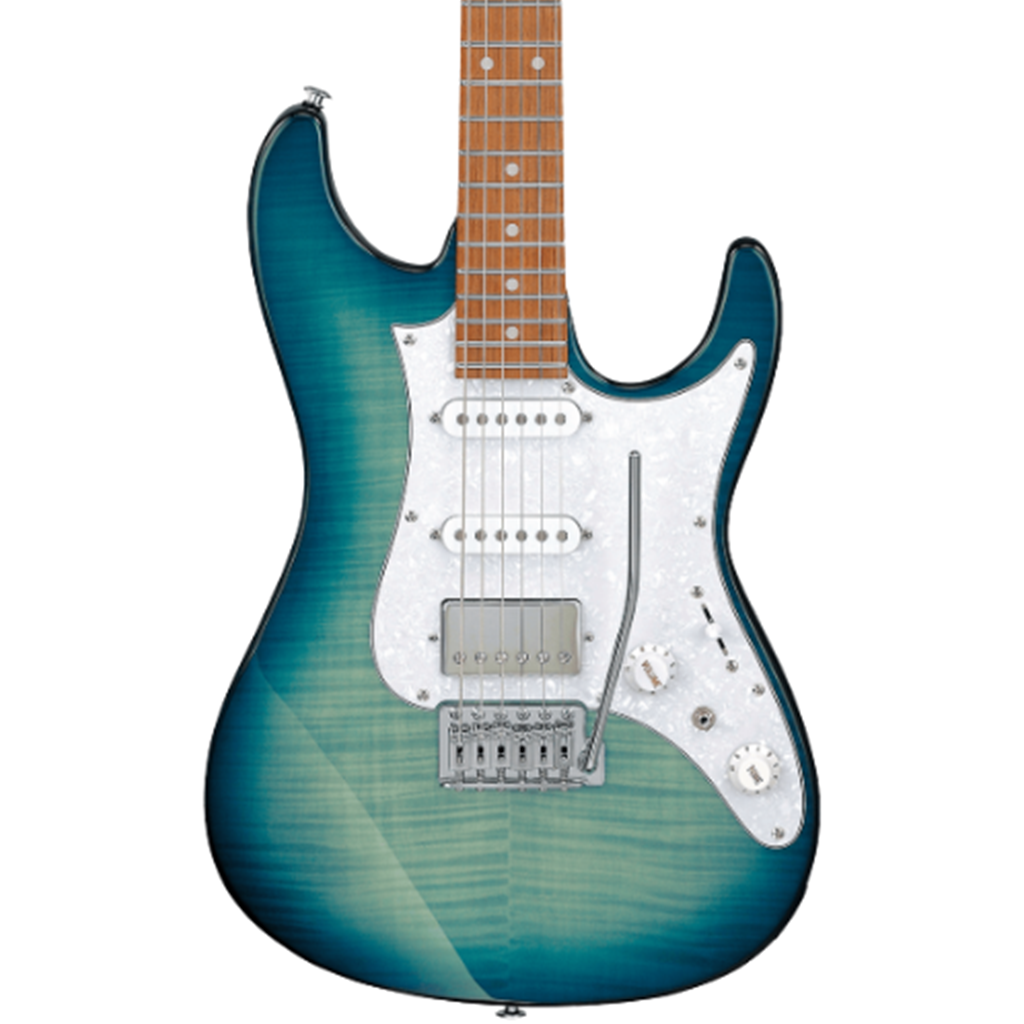 IBANEZ AZ22S1FTXB AZ22S1F Electric Guitar - Transparent Turquoise Burst