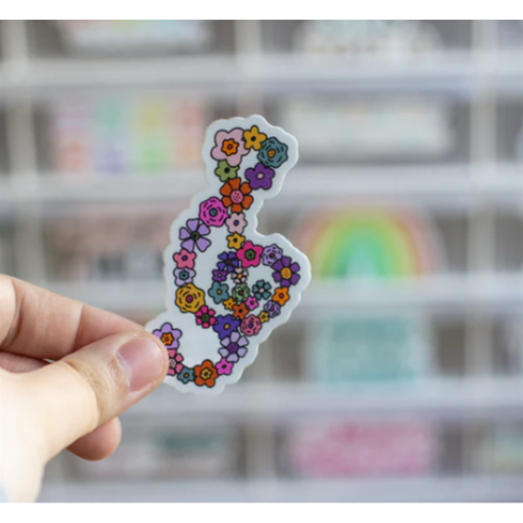 Musically Minted STK0016 Treble Clef Flower Sticker