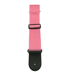 Henry Heller HPOLPNK 2" Poly Strap with Leather Ends Pink