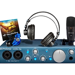 PreSonus AudioBox iTwo Studio DTMセット DAW、オーディオIF、マイク、ヘッドホン全部入りで27,800円